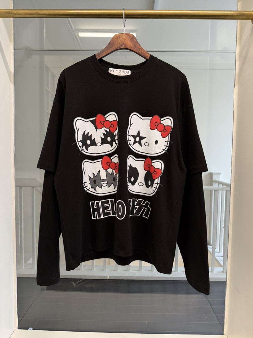 HEYJUDE韓國代購㊣女裝新品推薦25秋冬職業人氣時尚長袖T恤HEYJUDE長袖T恤圖色1