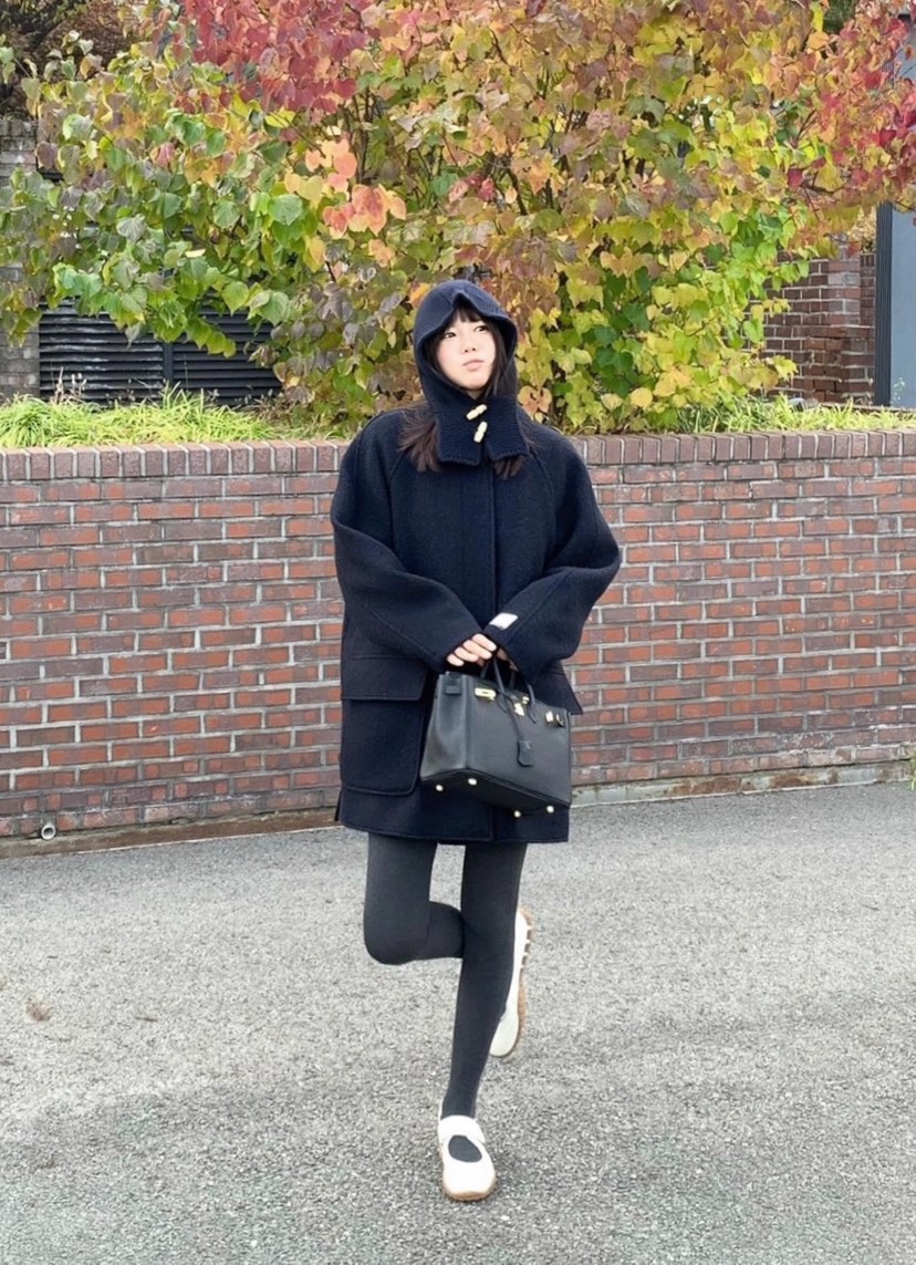 COURGETTE東大門㊣實拍女裝新品時尚真品推薦中長款大衣羊毛COURGETTE中長款大衣