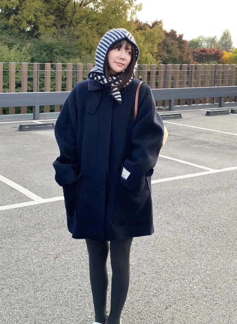 COURGETTE東大門㊣實拍女裝新品時尚真品推薦中長款大衣羊毛COURGETTE中長款大衣