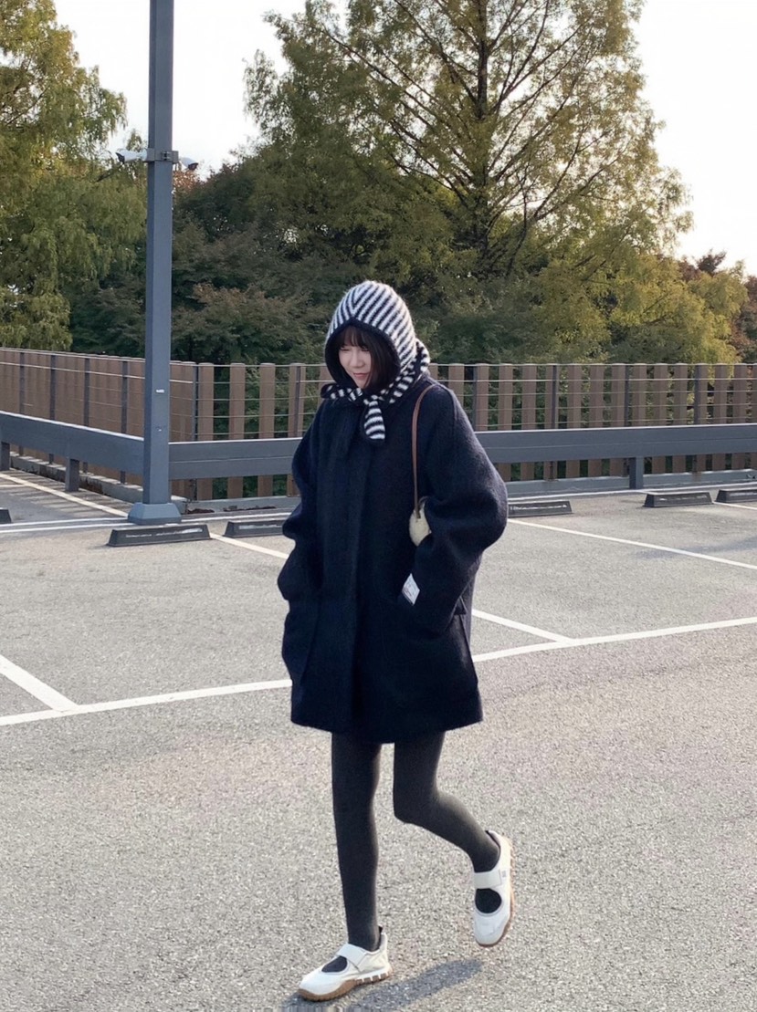 COURGETTE東大門㊣實拍女裝新品時尚真品推薦中長款大衣羊毛COURGETTE中長款大衣