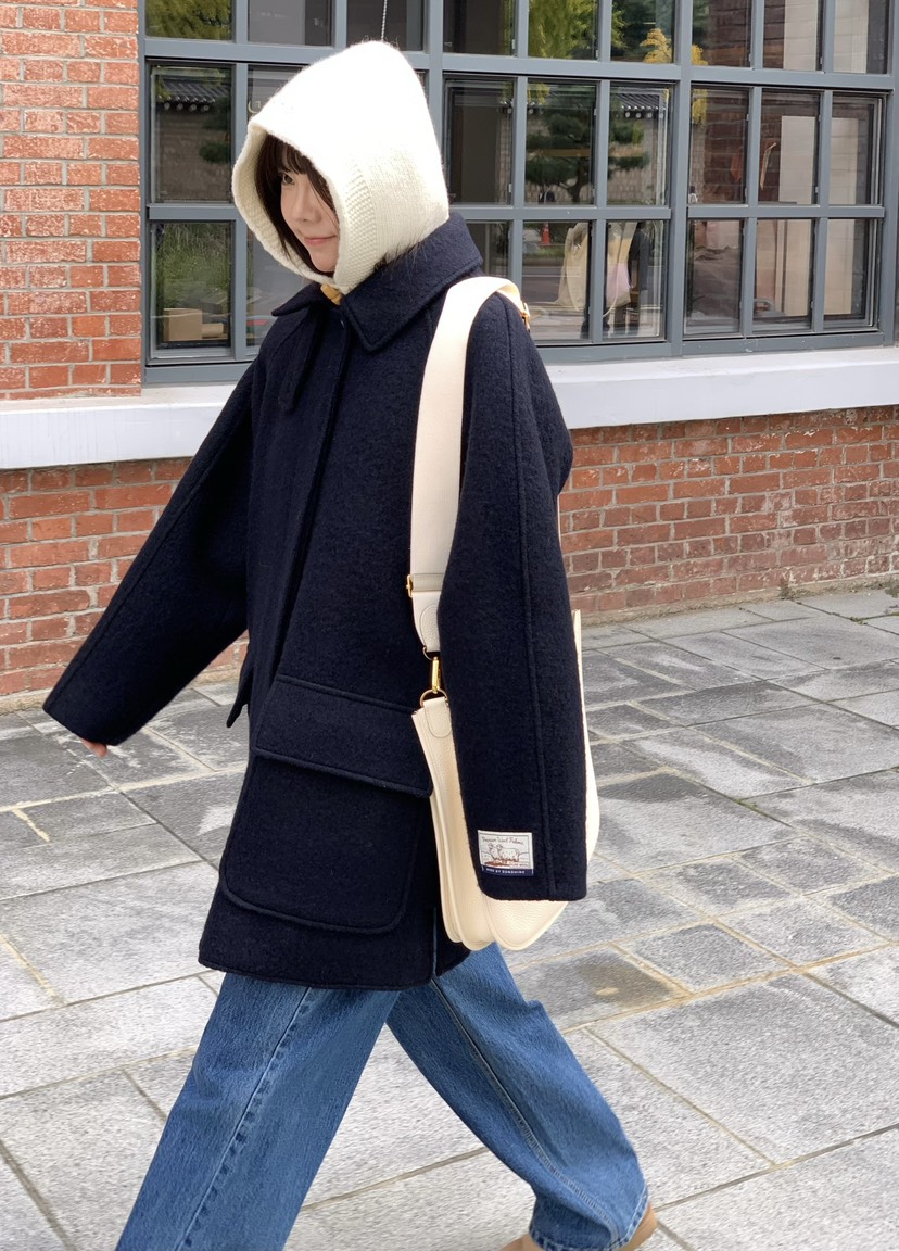 COURGETTE東大門㊣實拍女裝新品時尚真品推薦中長款大衣羊毛COURGETTE中長款大衣