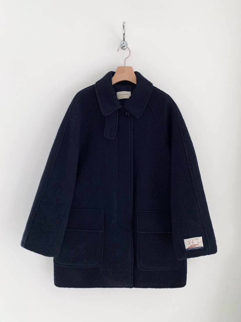 COURGETTE東大門㊣實拍女裝新品時尚真品推薦中長款大衣羊毛COURGETTE中長款大衣圖色1