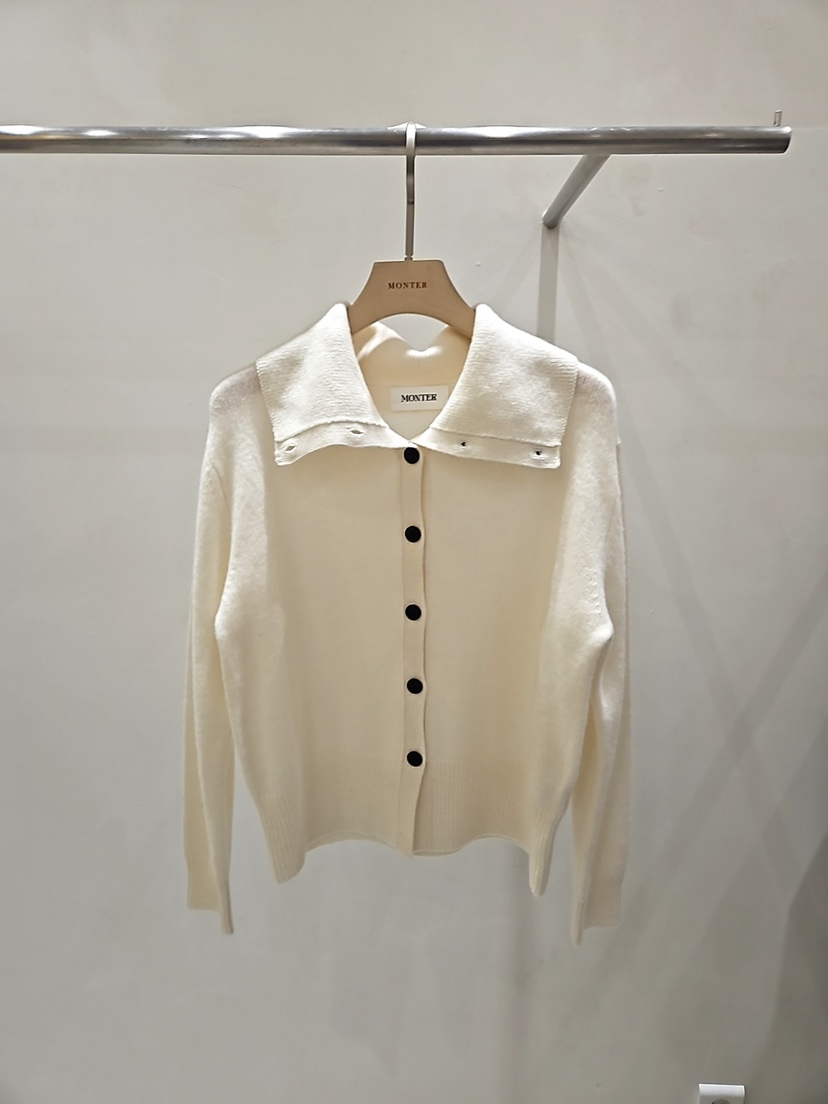 MONTER東大門㊣代購女士新品推薦熱賣職業時尚針織衫羊毛開衫MONTER針織衫圖色2