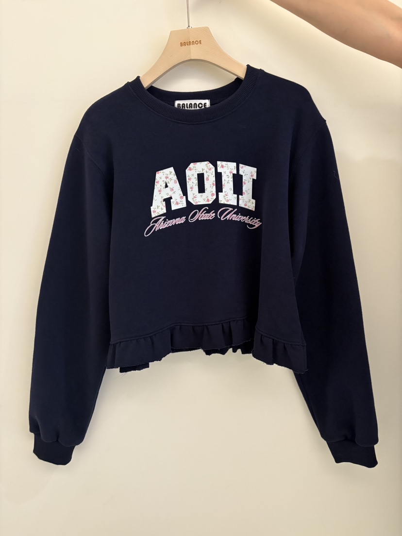 BALANCE韓國直郵㊣女裝新款25秋冬時尚熱賣推薦衛衣加絨花朵BALANCE衛衣圖色2