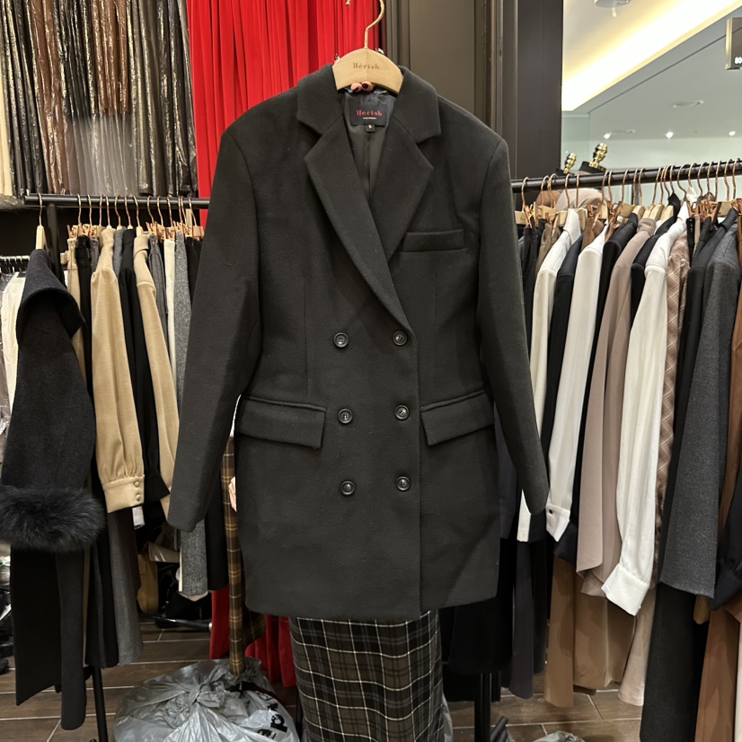 HERISH-HAUTE東大門㊣直郵女士新款人氣熱賣推薦中長款大衣HERISH-HAUTE中長款大衣圖色2
