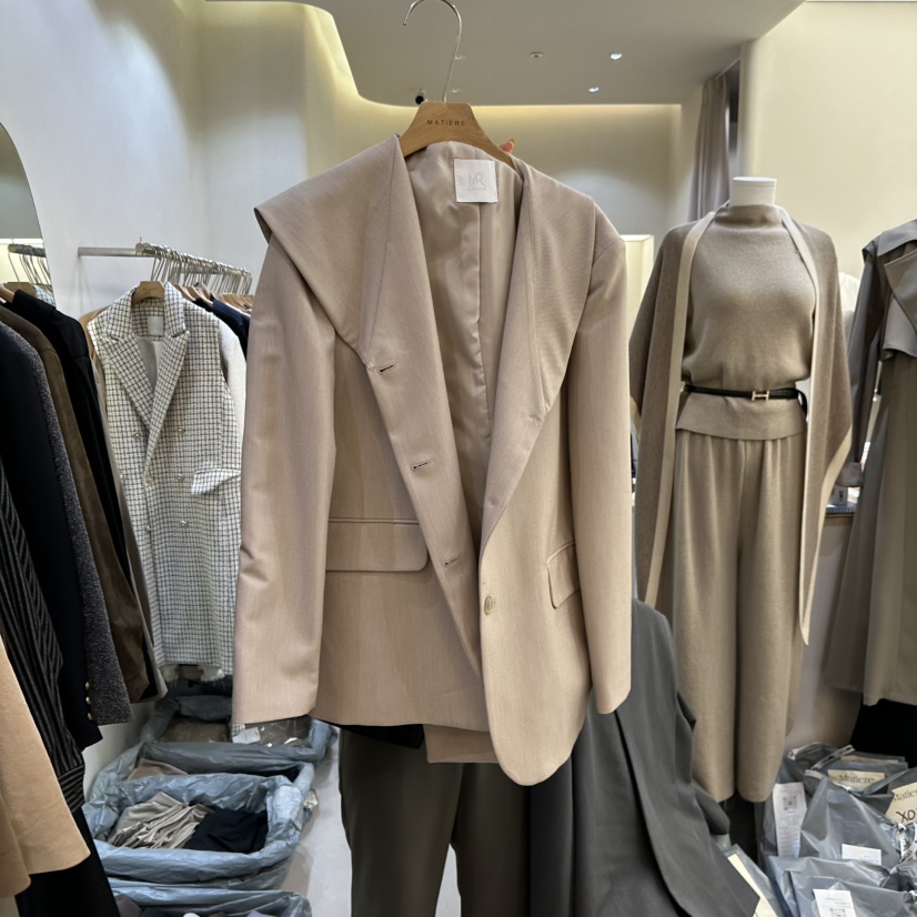 MATIERE東大門㊣實拍女裝新品真品職業25秋冬推薦熱賣休閑夾克MATIERE夾克圖色1