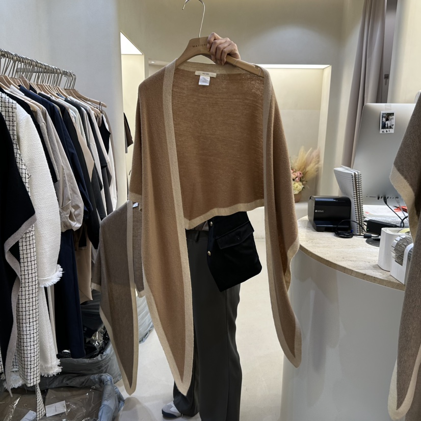 MATIERE韓國代購㊣女士新品熱賣休閑真品推薦職業時尚圍巾披肩MATIERE圍巾/披肩圖色3