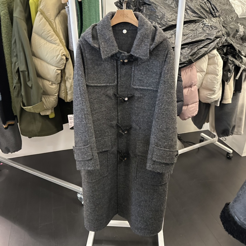 EGG東大門㊣直郵女裝新款休閑時尚熱賣人氣職業25秋冬中長款大衣EGG-訂貨周期長中長款大衣圖色2