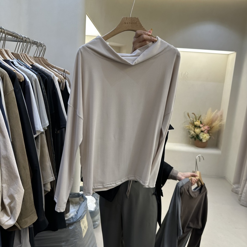 MATIERE東大門㊣實拍女裝新品職業推薦休閑真品熱賣長袖T恤MATIERE長袖T恤圖色1