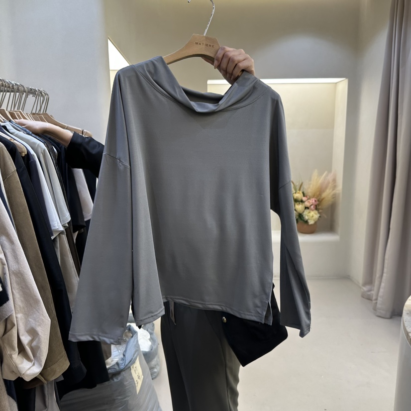 MATIERE東大門㊣實拍女裝新品職業推薦休閑真品熱賣長袖T恤MATIERE長袖T恤圖色4