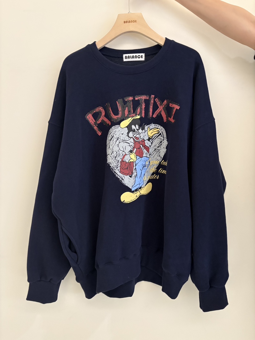 BALANCE韓國代購㊣女士新款25秋冬休閑熱賣人氣時尚衛衣加絨BALANCE衛衣圖色3