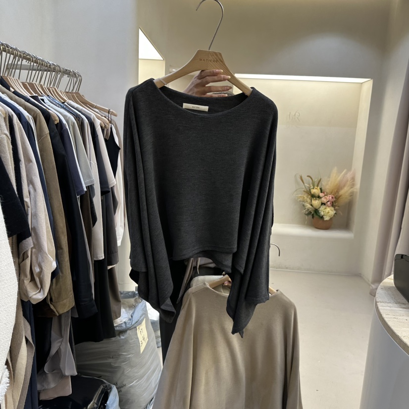 MATIERE韓國代購㊣女士新款休閑人氣職業時尚25秋冬長袖T恤MATIERE長袖T恤圖色2