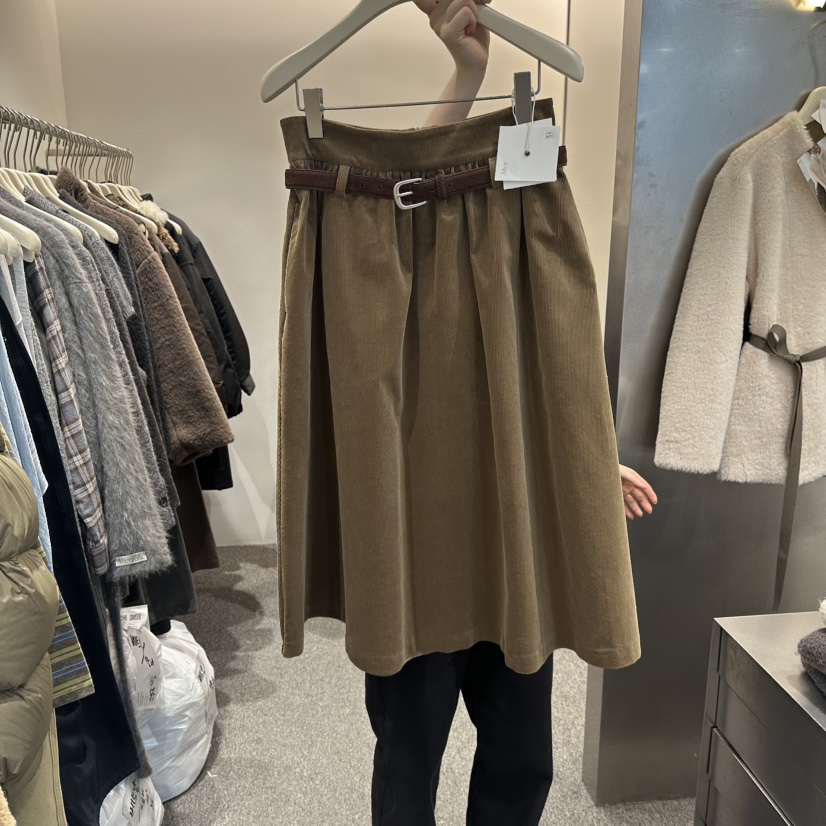 ALTER東大門㊣代購女裝新品真品熱賣人氣25秋冬時尚長裙含腰帶Alter長裙圖色1