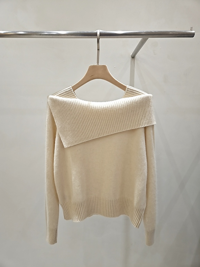 MONTER東大門㊣實拍女裝新品時尚25秋冬推薦真品針織衫露肩MONTER針織衫