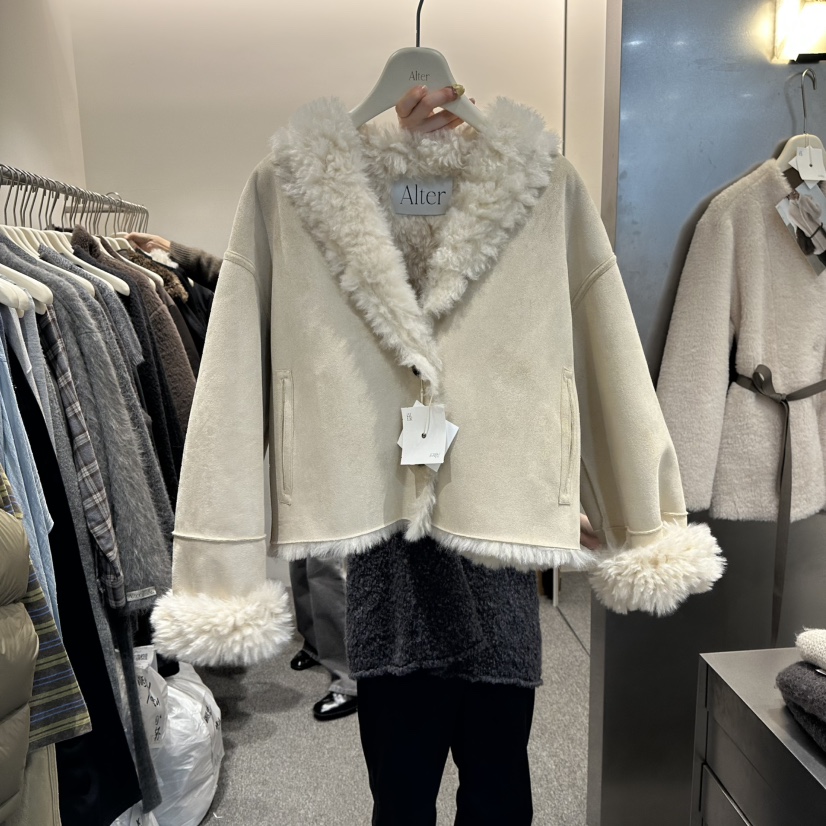 ALTER東大門㊣實拍女士新款真品人氣25秋冬休閑熱賣短款大衣Alter短款大衣圖色1