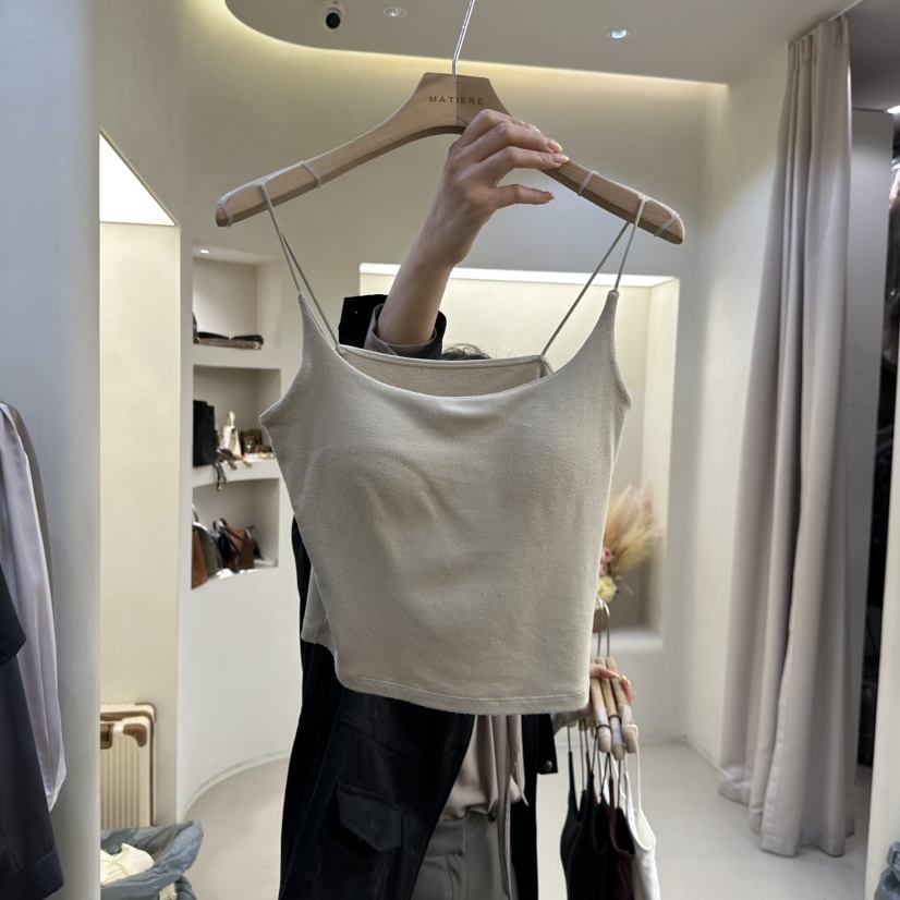 MATIERE東大門㊣直郵女士新款25秋冬人氣推薦職業吊帶背心保暖MATIERE吊帶/背心圖色1