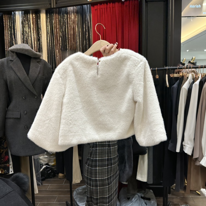 HERISH-HAUTE東大門㊣代購女裝新品真品推薦熱賣人氣衛衣毛皮HERISH-HAUTE衛衣