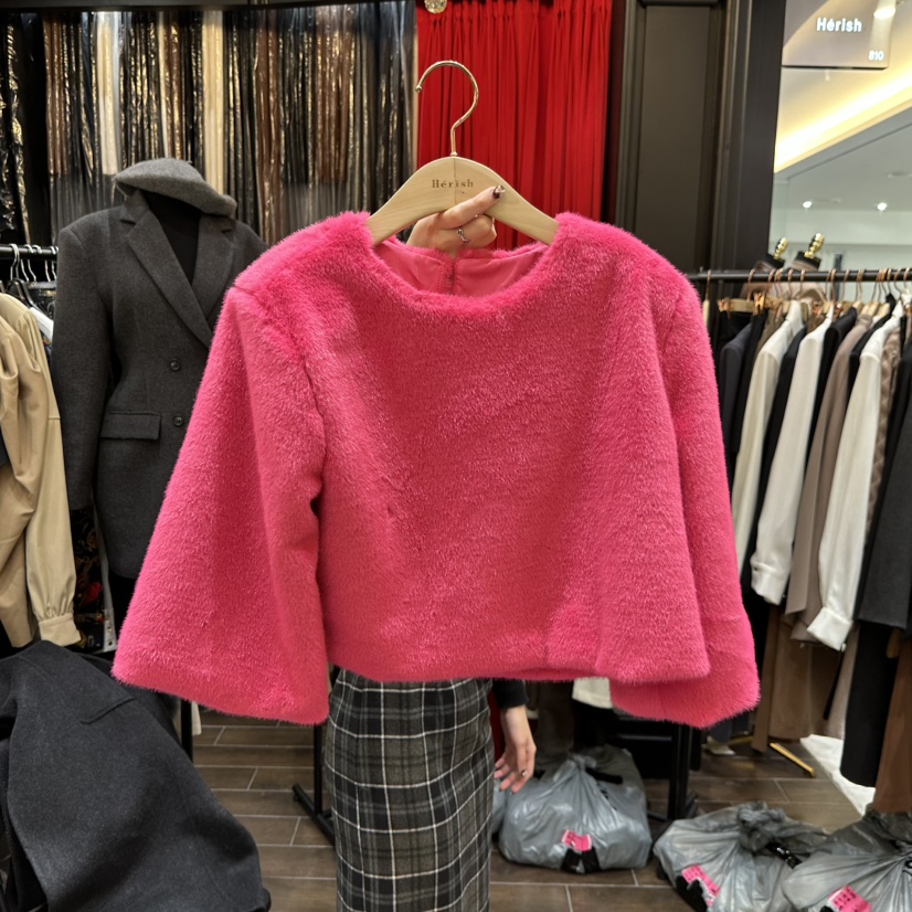 HERISH-HAUTE東大門㊣代購女裝新品真品推薦熱賣人氣衛衣毛皮HERISH-HAUTE衛衣圖色3