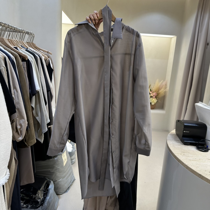 MATIERE東大門㊣直郵女士新品人氣時尚真品襯衫蕾絲衫含腰帶MATIERE襯衫/蕾絲衫圖色3