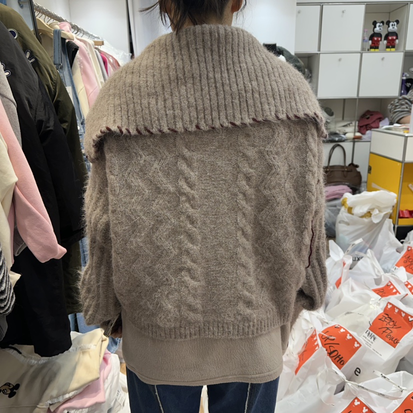 DE LINE東大門㊣直郵女士新品25秋冬人氣熱賣休閑推薦針織衫DE LINE針織衫