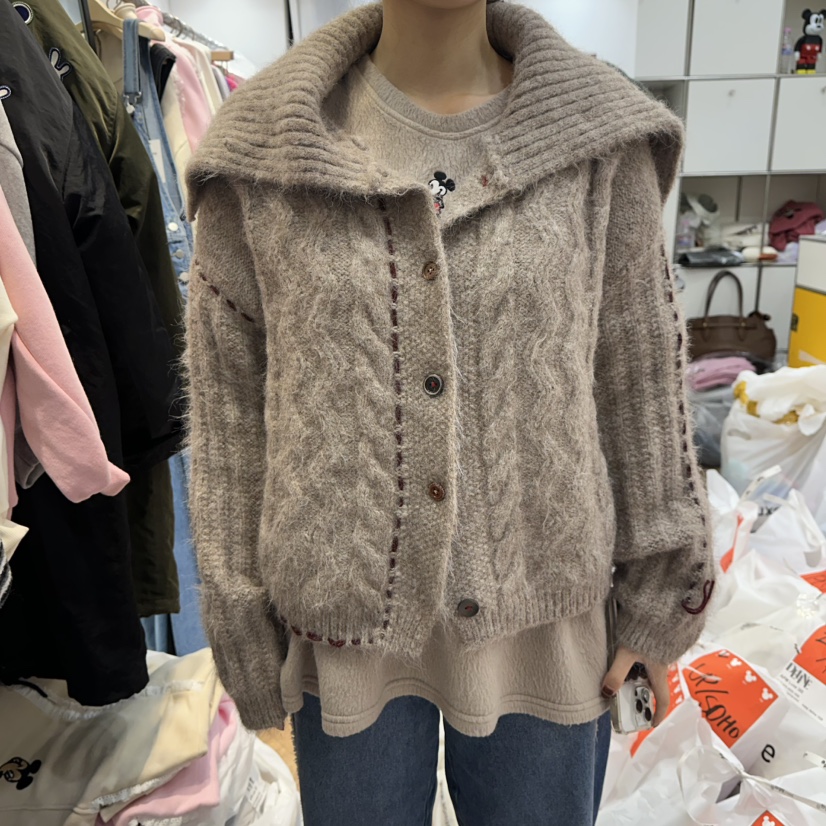 DE LINE東大門㊣直郵女士新品25秋冬人氣熱賣休閑推薦針織衫DE LINE針織衫圖色2