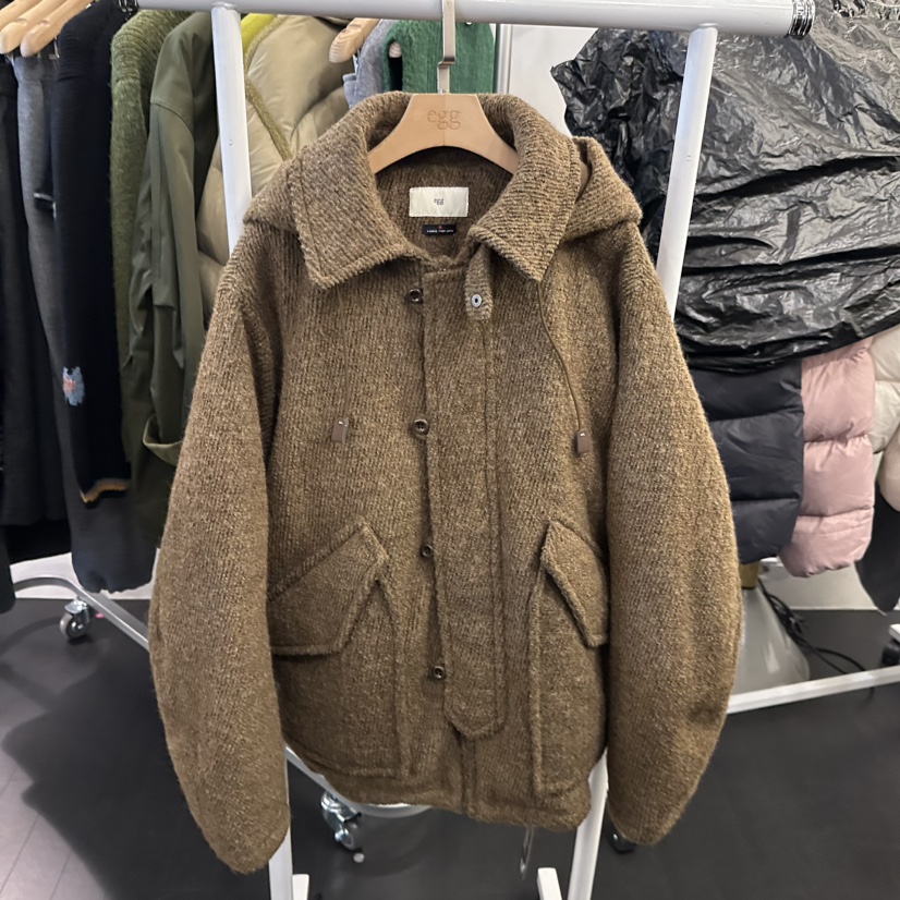 EGG東大門㊣代購女士新款推薦真品人氣休閑時尚短款大衣鵝絨EGG-訂貨周期長短款大衣圖色2