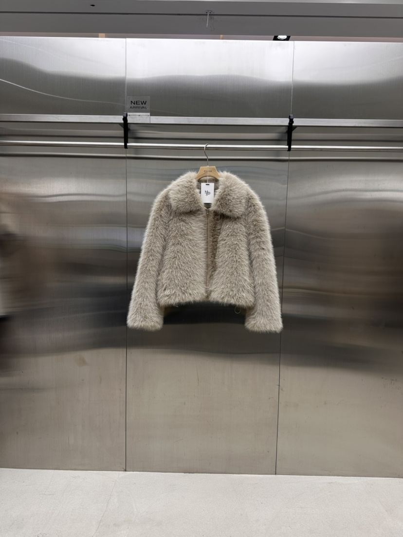 MYDRESS韓國代購㊣女裝新品真品熱賣時尚推薦25秋冬短款大衣毛皮MYDRESS短款大衣圖色1