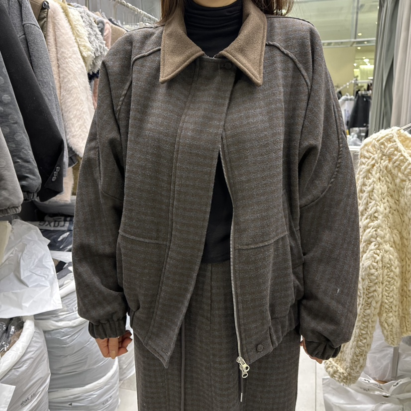 UOOV東大門㊣實拍女裝新款真品人氣熱賣時尚25秋冬職業夾克UOOV夾克圖色1