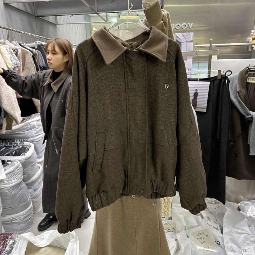 UOOV東大門㊣實拍女裝新款真品人氣熱賣時尚25秋冬職業夾克UOOV夾克圖色2