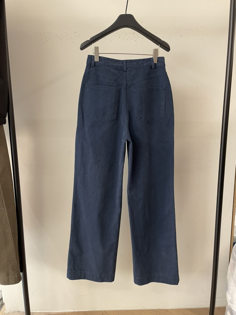 OBJET東大門㊣直郵女裝新款25秋冬真品休閑褲不含腰帶復古洗滌love us u/OBJET休閑褲