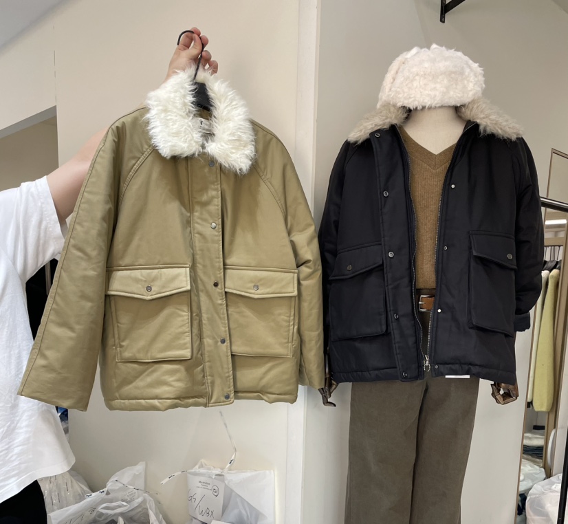 OBJET韓國代購㊣女士新款休閑人氣職業25秋冬時尚推薦夾克羊毛love us u/OBJET夾克