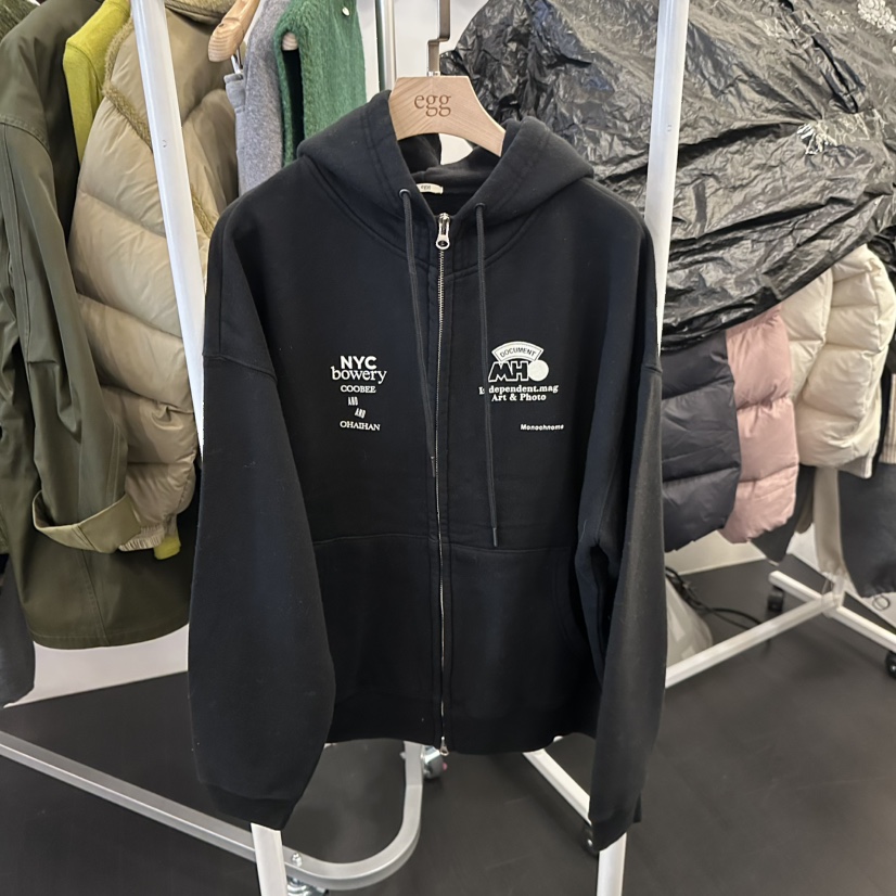 EGG東大門㊣實拍女士新品時尚職業推薦真品休閑夾克連帽衫加絨EGG-訂貨周期長夾克圖色2