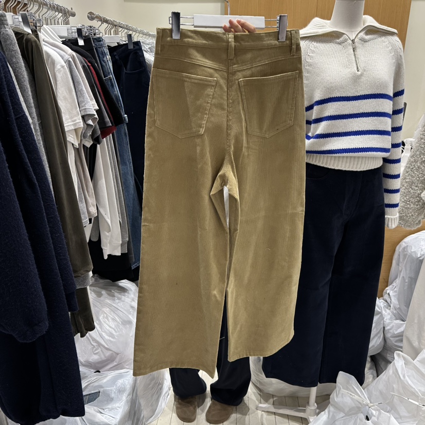 THE SIGNATURE韓國代購㊣女裝新款熱賣25秋冬休閑褲燈芯絨THE SIGNATURE休閑褲