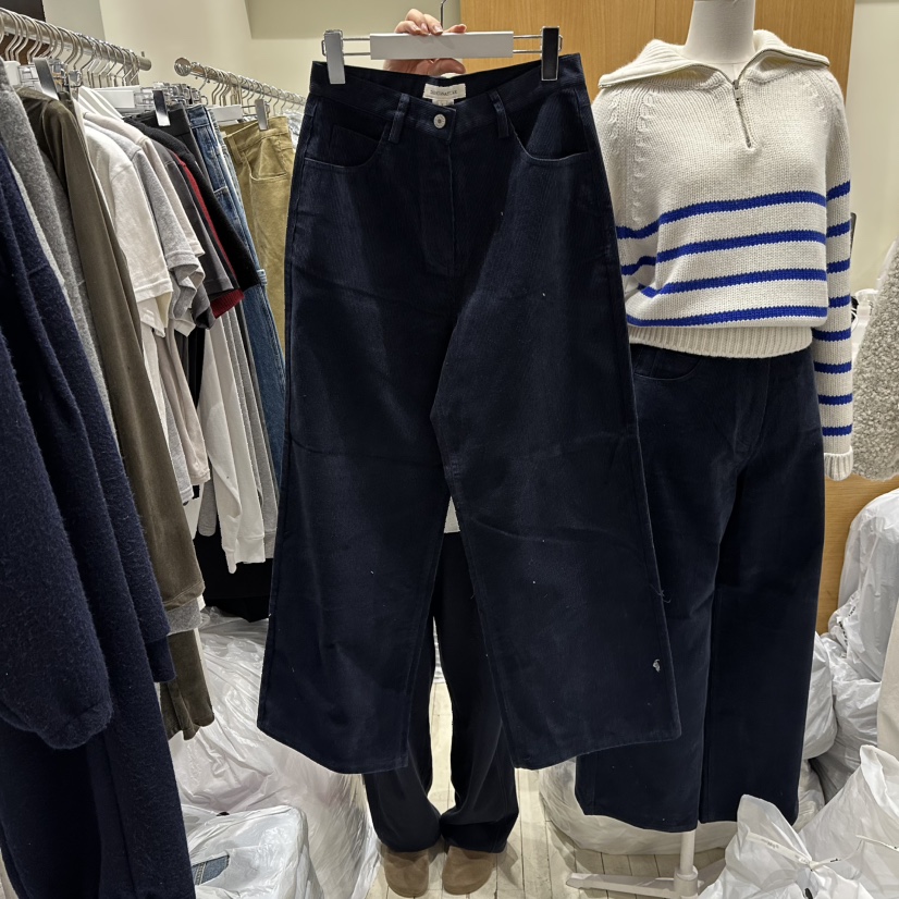 THE SIGNATURE韓國代購㊣女裝新款熱賣25秋冬休閑褲燈芯絨THE SIGNATURE休閑褲圖色2