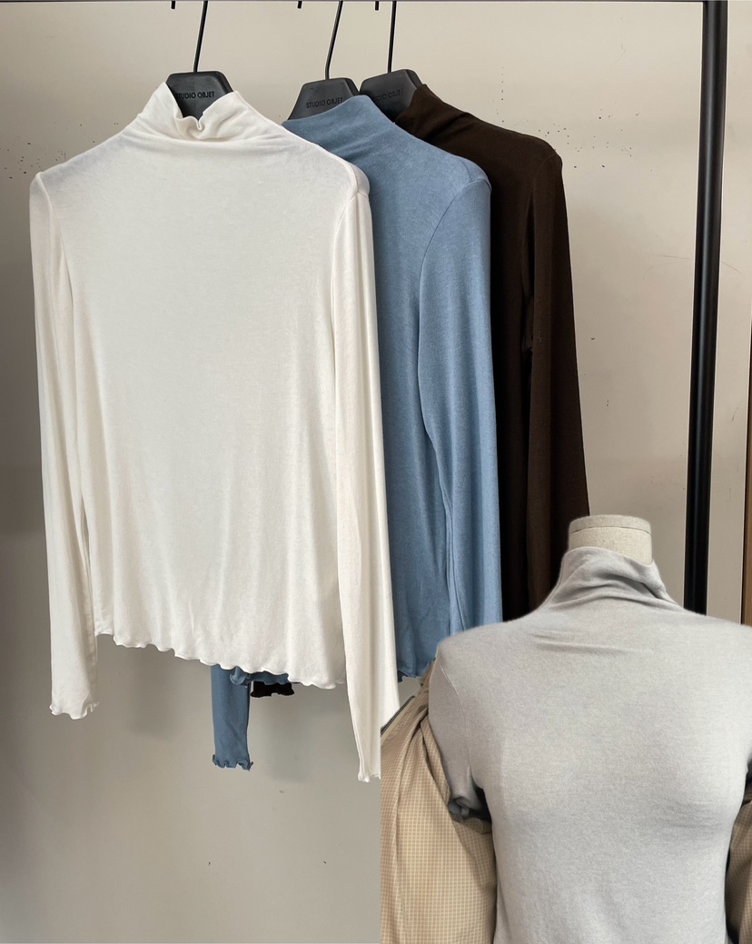 OBJET東大門㊣直郵女士新款25秋冬真品休閑時尚推薦長袖T恤love us u/OBJET長袖T恤