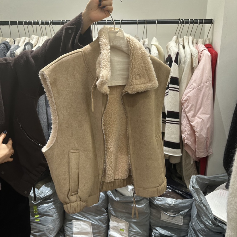 JADEMARKET韓國代購㊣女士新款真品熱賣25秋冬馬甲不含內搭系帶JADE MARKET馬甲圖色2