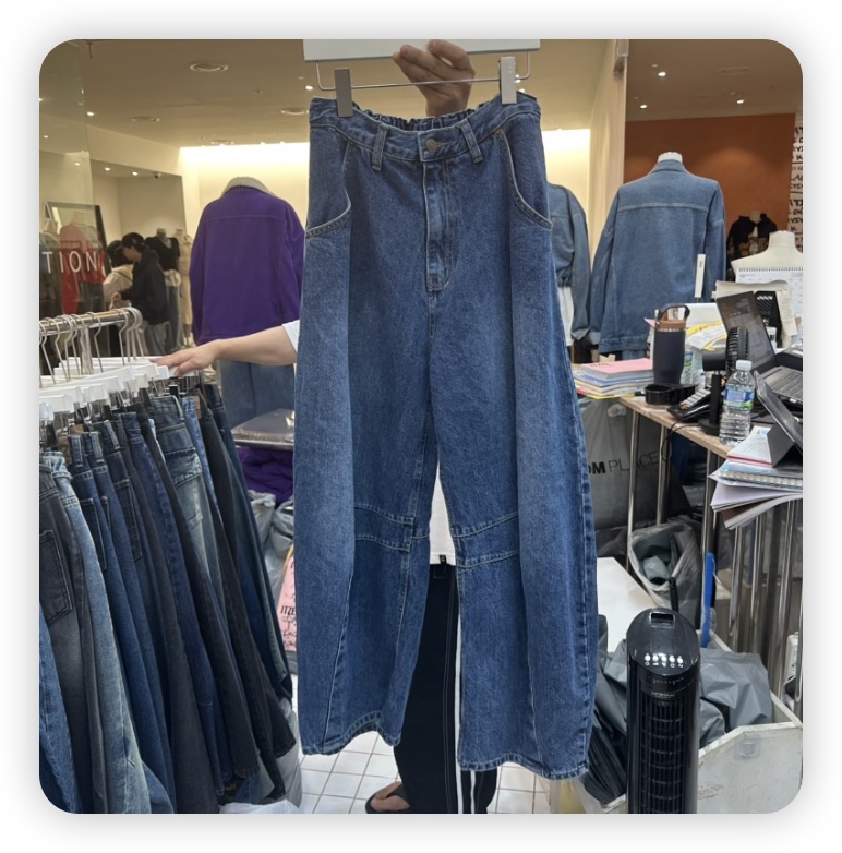 ITZEL東大門㊣直郵女裝新品25秋冬熱賣真品時尚人氣牛仔褲加絨ITZEL牛仔褲圖色1