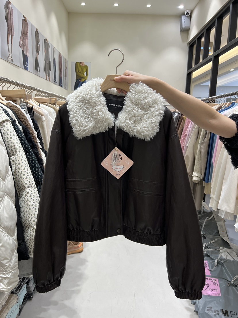 MARIE MARIE東大門㊣直郵女士新款熱賣真品人氣休閑時尚皮衣MARIE MARIE皮衣圖色2