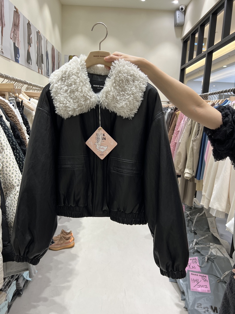 MARIE MARIE東大門㊣直郵女士新款熱賣真品人氣休閑時尚皮衣MARIE MARIE皮衣圖色3