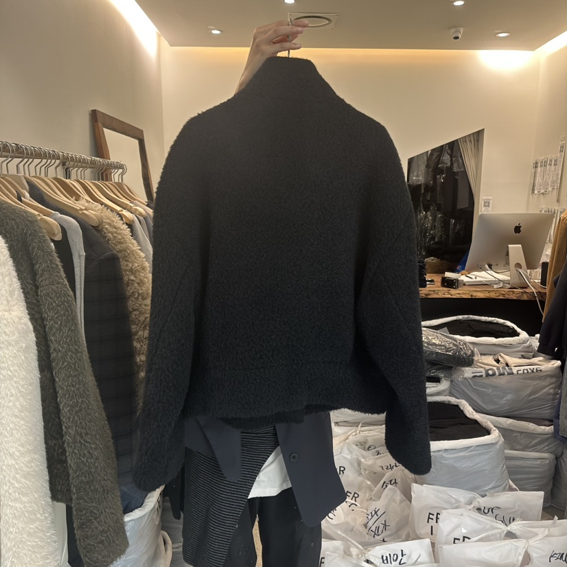 FRIC韓國代購㊣女士新品25秋冬推薦熱賣真品短款大衣羊駝毛FRIC短款大衣