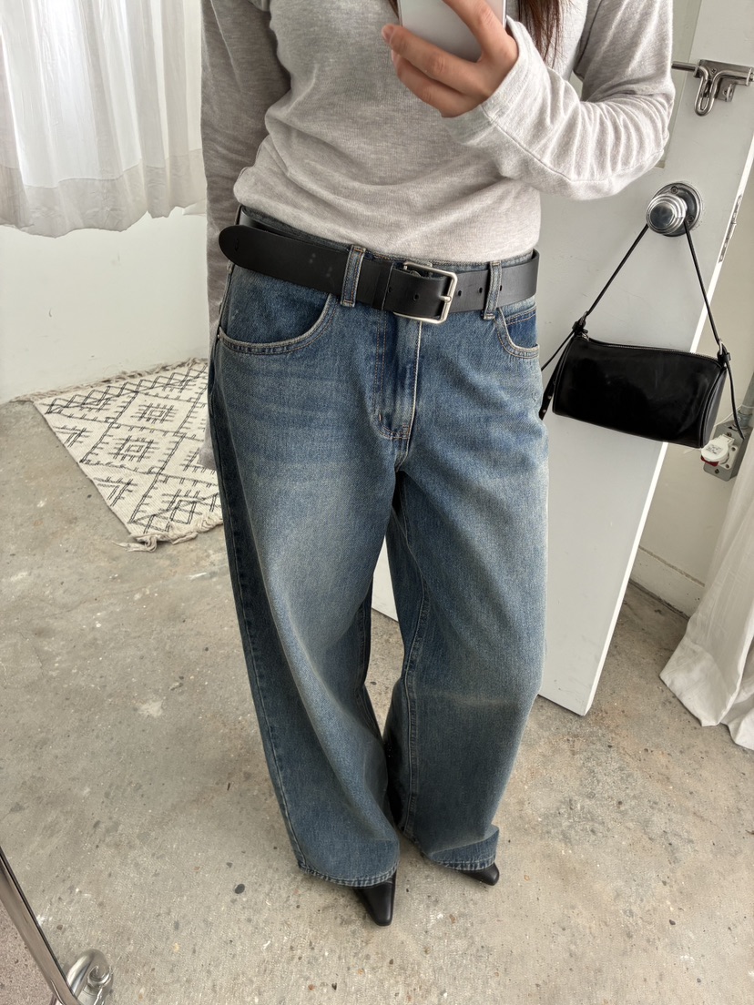 ACME韓國代購㊣女裝新款熱賣真品推薦人氣25秋冬牛仔褲加絨ACME牛仔褲