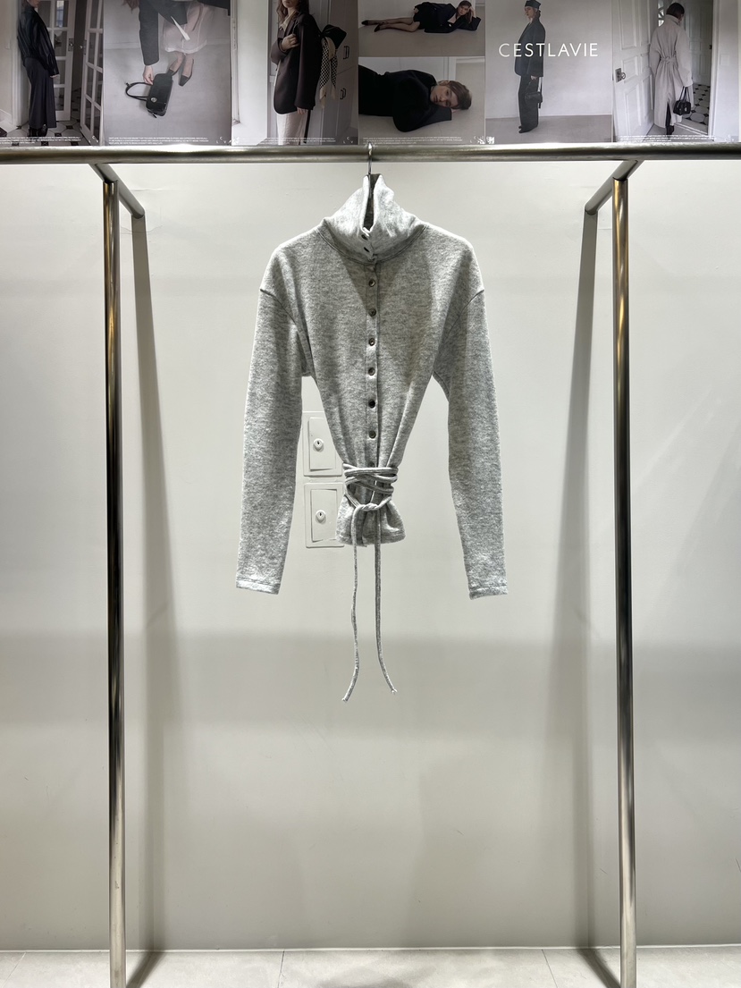 CESTLAVIE東大門㊣代購女士新品職業熱賣休閑針織衫羊毛高領CESTLAVIE針織衫圖色1