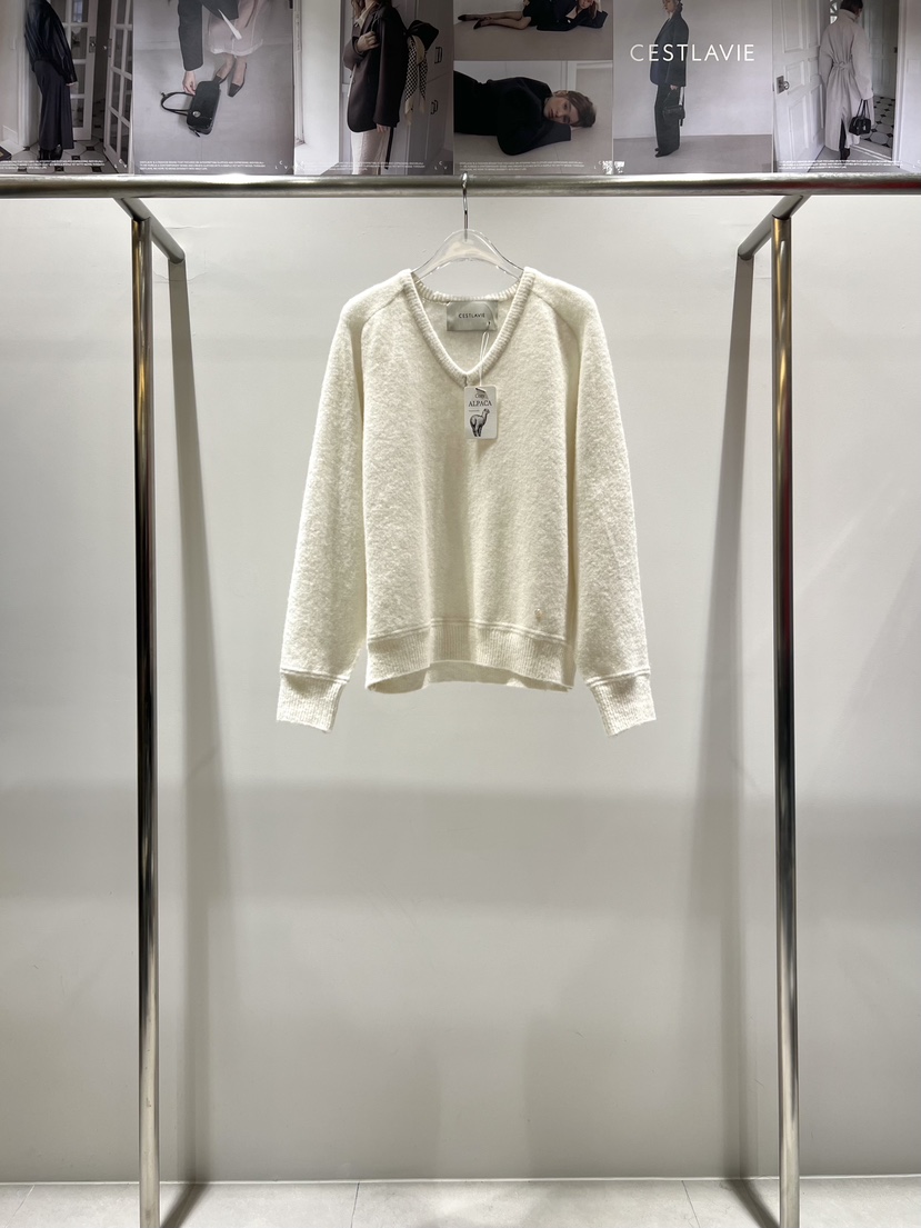 CESTLAVIE東大門㊣實拍女士新款職業時尚人氣推薦針織衫V領CESTLAVIE針織衫圖色2