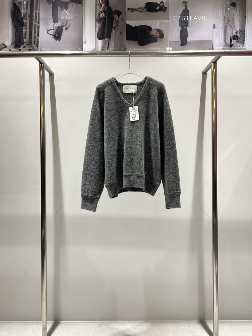 CESTLAVIE東大門㊣實拍女士新款職業時尚人氣推薦針織衫V領CESTLAVIE針織衫圖色3