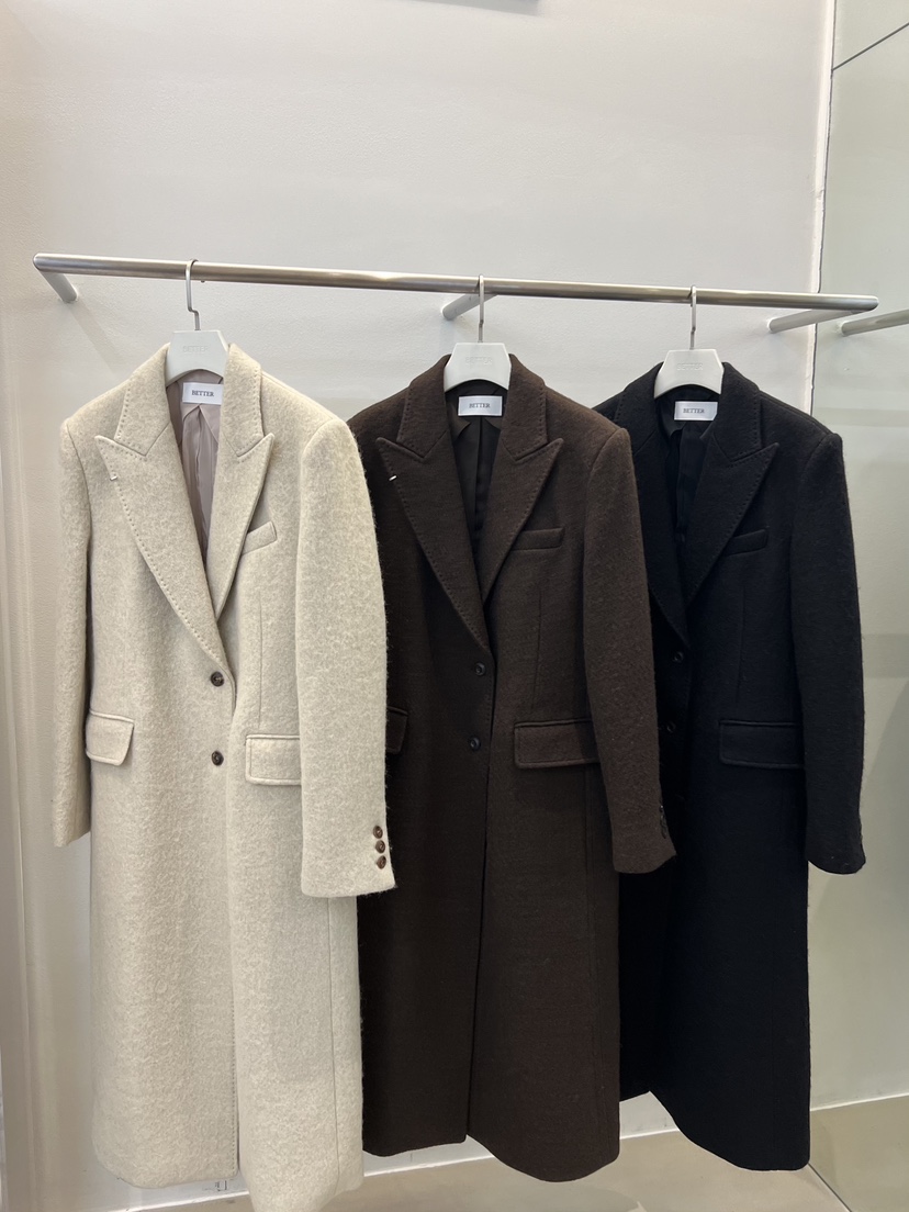 BETTER東大門㊣代購女裝新品熱賣真品25秋冬中長款大衣羊毛BETTER中長款大衣