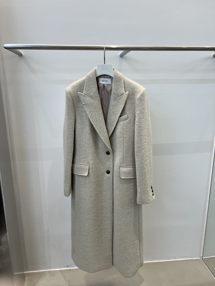 BETTER東大門㊣代購女裝新品熱賣真品25秋冬中長款大衣羊毛BETTER中長款大衣圖色2