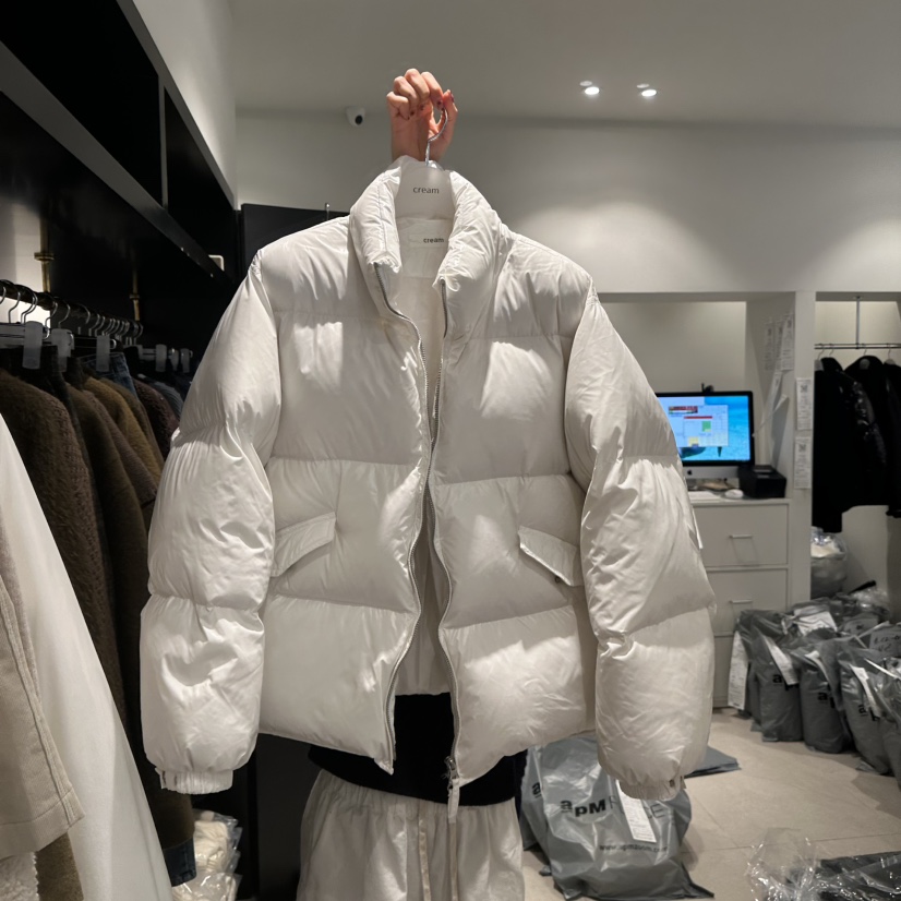 CREAM-P東大門㊣代購女裝新品真品職業熱賣時尚短款羽絨服絨CREAM-P短款羽絨服圖色2