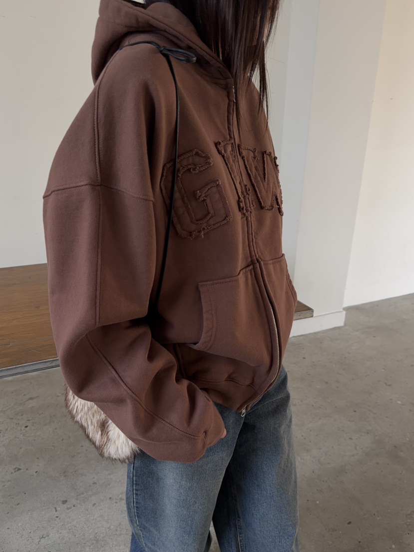 ACME東大門㊣實拍女裝新品職業推薦25秋冬熱賣夾克連帽衫加絨ACME夾克