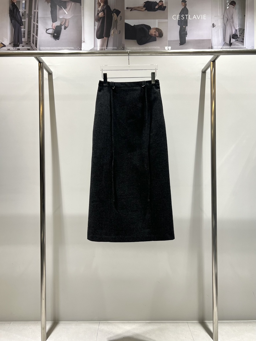 CESTLAVIE東大門㊣代購女士新品25秋冬推薦真品休閑長裙羊毛CESTLAVIE長裙圖色2
