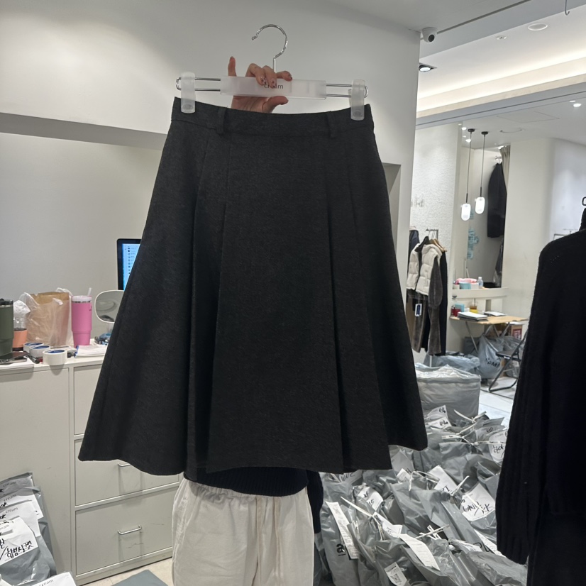 CREAM-P韓國代購㊣女士新品人氣熱賣休閑職業半身裙中短裙CREAM-P半身裙/中短裙圖色2黑色